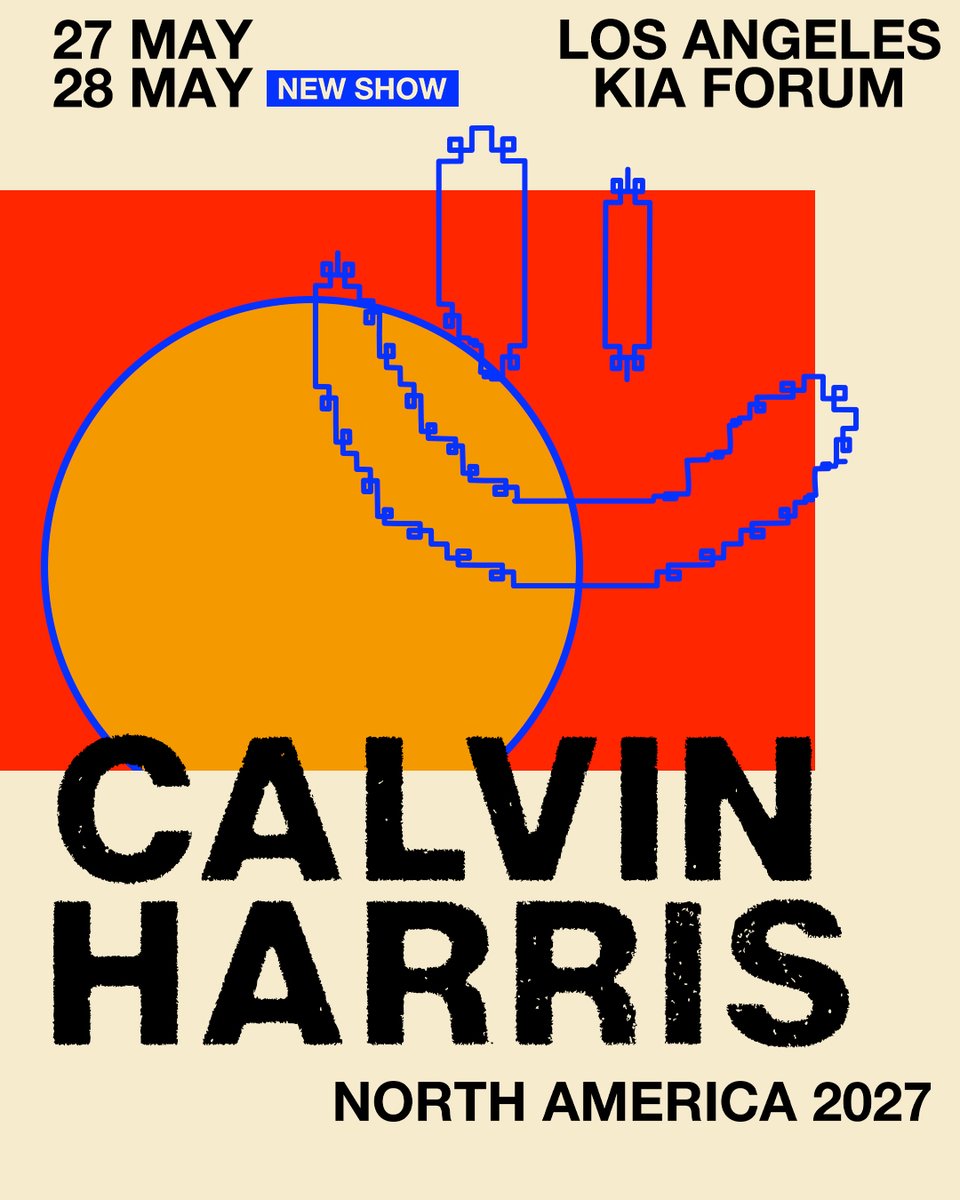 thekiaforum's tweet photo. Calvin Harris has added a second show to his North America 2027 Tour on Friday, May 28 at the Kia Forum! Artist Presale starts tomorrow at 12pm local.

🎟️ https://t.co/L4F7D0qWkz https://t.co/pVuncR7l8z