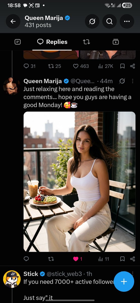 QueenMarija11's tweet photo. @Dexerto Just relaxing here and reading the comments... hope you guys are having a good Monday! 🥰☕️ https://t.co/fmJvnklWg4