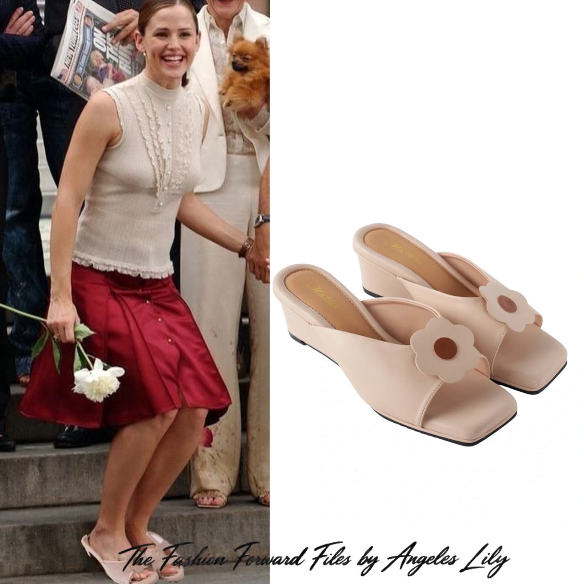 FashFwrdFiles's tweet photo. Jennifer Garner as Jenna Rink wears Rosie Wedges in Hana Beige by Machino. #jennarink #13goingon30 #jennifergarner #wedges #shoes #machino #rosiewedges #hanabeige #jennifergarner #jennarink #13goingon30 #y2kfashion #2000sfashion #00sfashion #shoetok #trending https://t.co/sgIsrNs651
