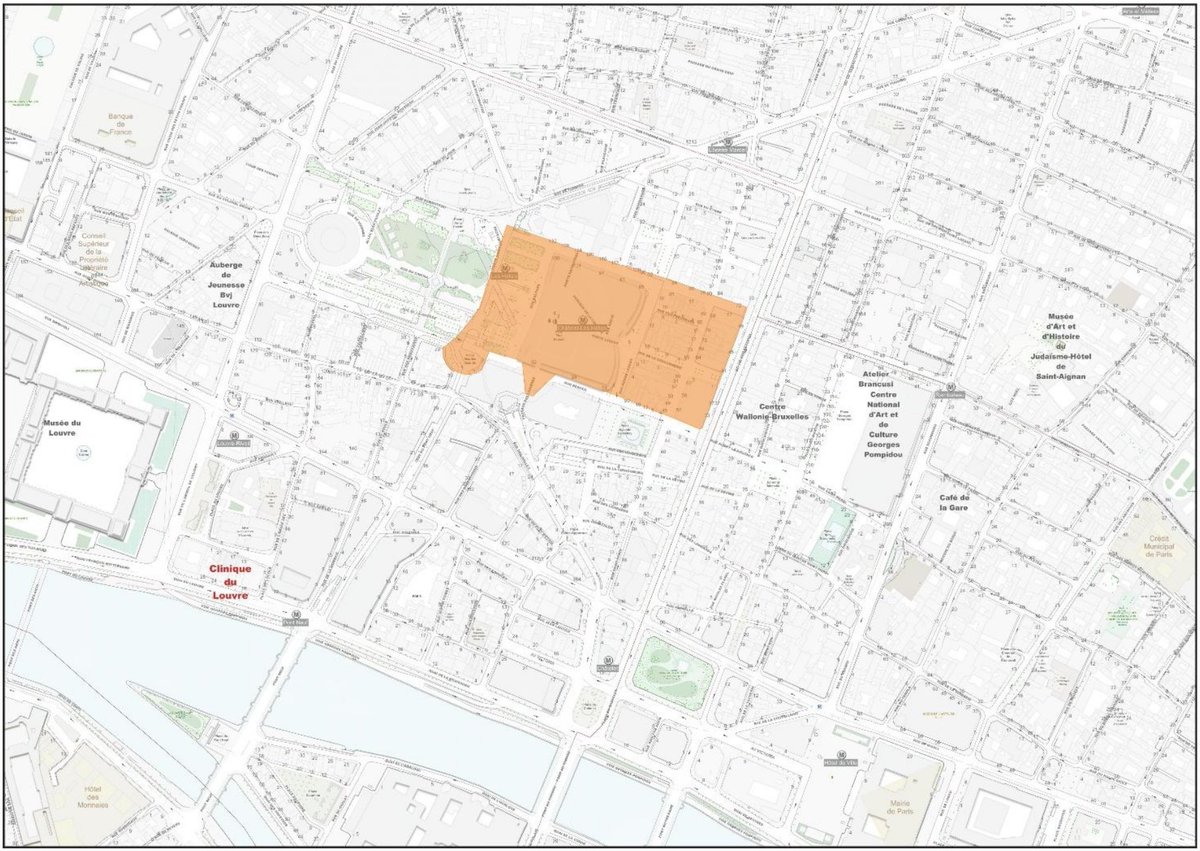 LucSpighel's tweet photo. 📍 #Paris : #Carte couvre-feu, qui interdisent la présence des majeurs comme des mineurs, dans les périmètres de Place de la République et du secteur des Halles de 23h ce jour à 6h demain
#17octobre #emeute #riot 
https://t.co/BBLXHPSHIv https://t.co/CzKNHdVyIC