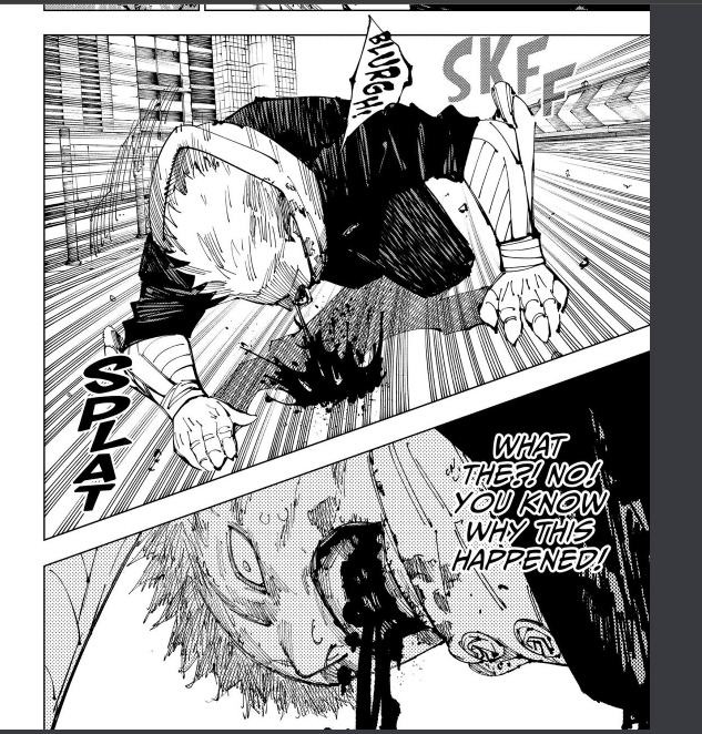 Herarudarling's tweet photo. @Gaming_Supreme4 @BagelSDYB did you just search up "sukuna cleaving yuji" and think that would help your case? the images you shown fucked yuji up. but yes, tanking is when youre bleeding from the mouth on the ground after an opponent whos weakened attacks you once. even with rct, yuji ended up hurting bad https://t.co/YvYIEqYk4l