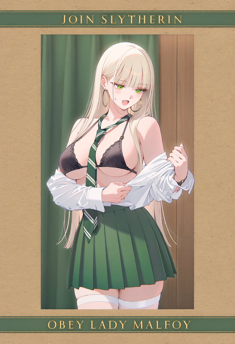 A23ramune32's tweet photo. JOIN SLYTHERIN / OBEY LADY MALFOY
スリザリンに入寮せよ / マルフォイお嬢様に服従せよ
#malfoid #マルフォイ