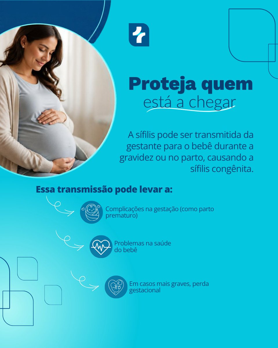 hadvsilvestre's tweet photo. 💙 Sífilis tem cura! Prevenir começa com informação.

O diagnóstico precoce e o tratamento adequado previnem complicações e a sífilis congênita.

🩺 Faça os testes, use preservativo e mantenha o pré-natal em dia.

📞 (21) 3034-4000

#Sífilis #Prevenção https://t.co/q8a0L9yHbI