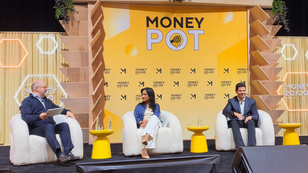 DriveWealth's tweet photo. Today at @money2020 , DriveWealth CEO Naureen Hassan joined Inter US COO Ray Chalub to discuss building a borderless investing ecosystem &amp; modernizing rails for 24/7, tokenization &amp; AI. Thanks to Money 20/20 for hosting such a timely discussion on market infrastructure! https://t.co/5lqVPEPP2g