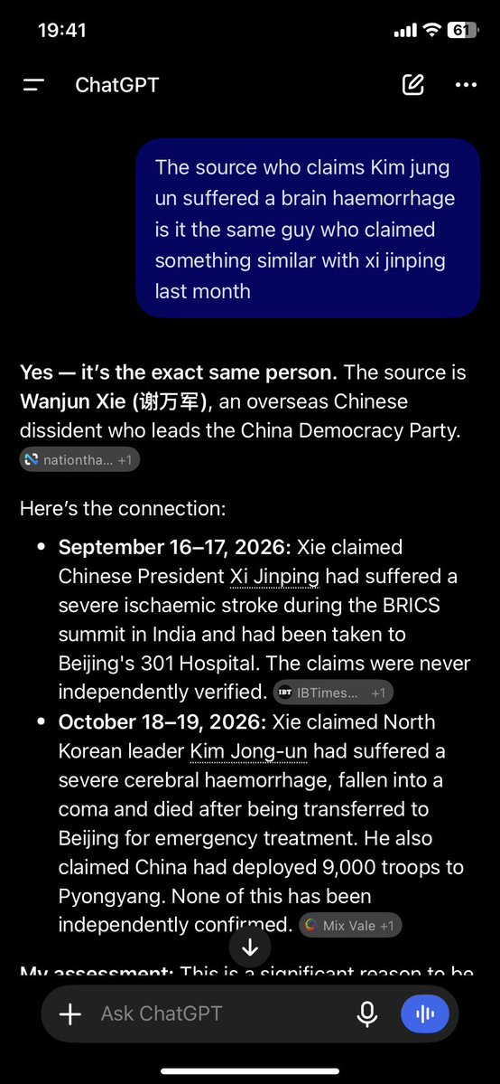 XanDrought's tweet photo. @LeadingReport Literally same guy who claimed Xi suffered a stroke last month. wtf has happened to journalism 0 fact checking post whatever gets the most views https://t.co/aWPxqMMm4f