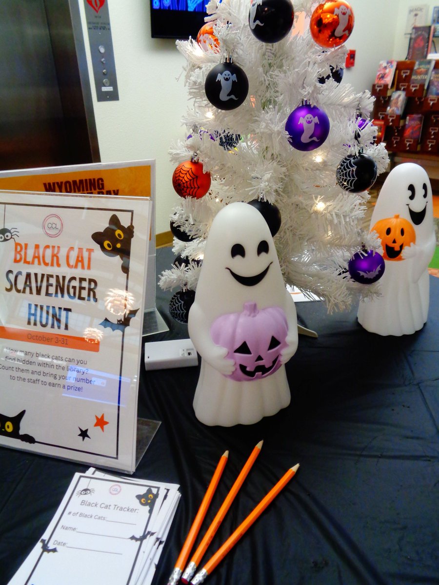 WyoLibraries's tweet photo. The Converse County Library in Glenrock has a lot to offer, including books, computers, friendly and knowledgeable staff, and even a fun Black Cat Scavenger Hunt! #WSD26 https://t.co/igO9O2RZnm