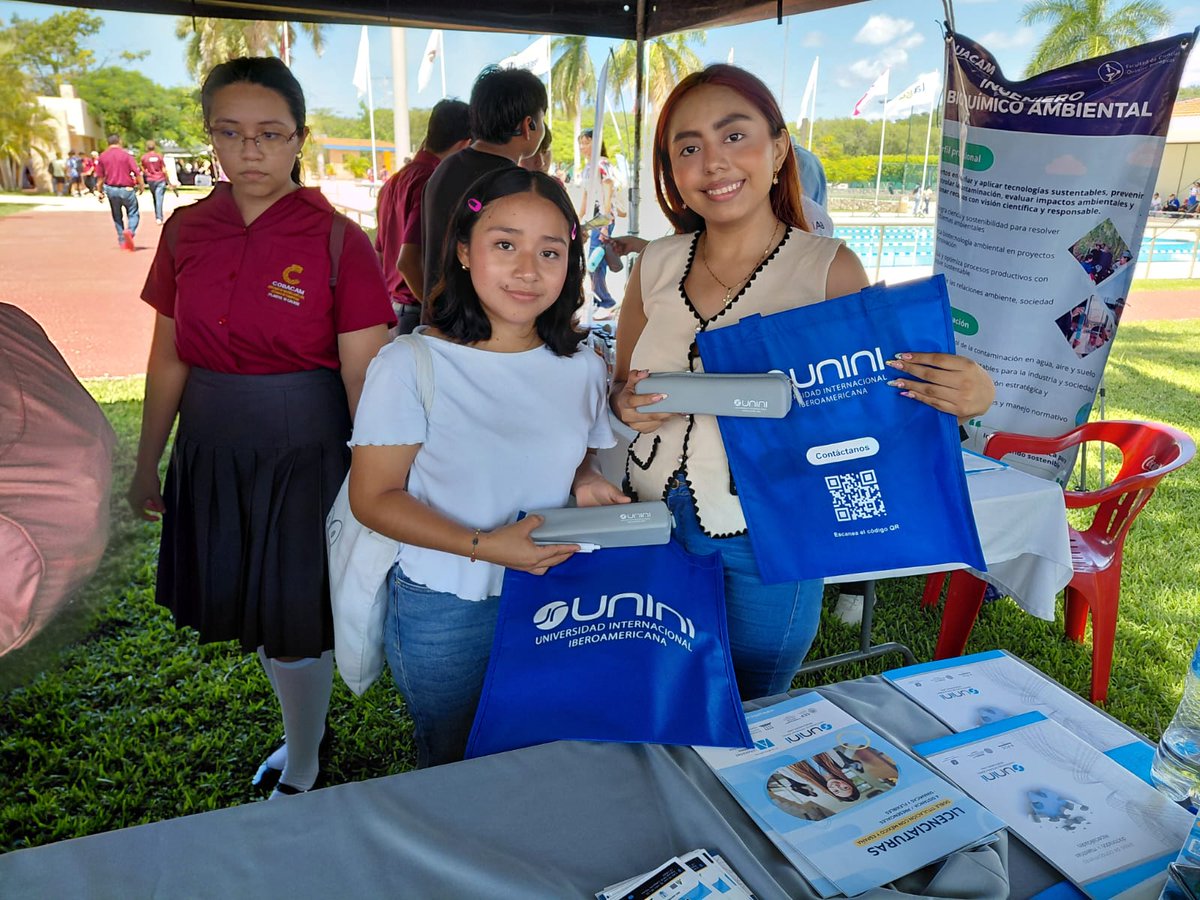 FUNIBER's tweet photo. 🇲🇽 #México | 🎓 FUNIBER y la Universidad Internacional Iberoamericana - @UNINI_MX participaron en el Encuentro Académico, Cultural y Deportivo 2026 del COBACAM, donde los estudiantes conocieron alternativas para continuar su formación profesional.

Durante la jornada, se presentó la oferta de seis licenciaturas presenciales de UNINI México, en áreas como Psicología, Administración, Nutrición e Ingeniería.

Esta iniciativa refuerza la colaboración entre las instituciones para promover becas y ampliar las oportunidades de acceso a la educación superior.

🌎 ¡Seguimos acercando nuevas posibilidades de formación a las futuras generaciones!

🔗 Lee la noticia completa: https://t.co/LWxXCVgY3p