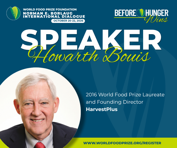 HarvestPlus's tweet photo. 🌱 A pioneering vision. A lasting legacy.
HarvestPlus founder @HowdyBouis speaks at #BorlaugDialogue on turning agricultural innovation into farmer impact.
📅 Oct 21 | 7:15–8:15 p.m.
📍 Join the session and be part of the conversation!
#Biofortification #BeforeHungerWins https://t.co/sRWUQPHMui