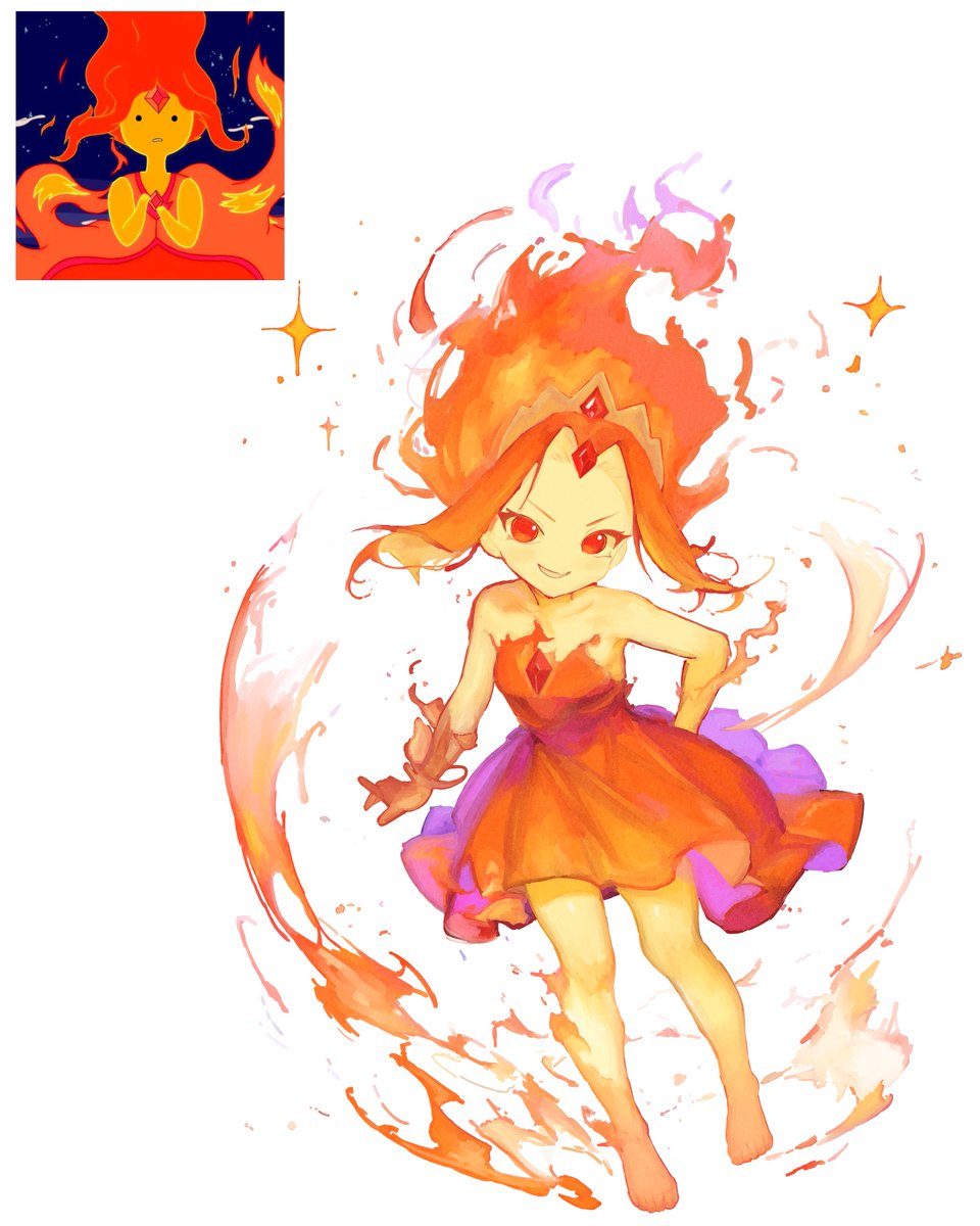 Perunodesu's tweet photo. D19 - Cartoon | Phoebe #FP #FlamePrincess #adventuretime #illust https://t.co/g6UJC42QVz