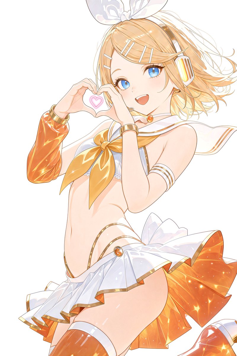 sktGT1016's tweet photo. お疲れ様、ラストはリンちゃんです☆
明日もステキな日になりますように♪

「おやすみなさい💛✨」

SFW anime-style illustration #鏡音リン 
No nudity, no suggestive intent. #AIart https://t.co/hLJvTSuig2