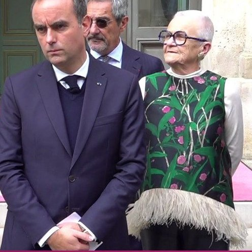 TheReganAngle's tweet photo. Si ça se trouve c'est Sébastien qui a demandé à la vieille dame de se déguiser en poireau. 
ça doit être un truc de fétichiste, ou un truc comme ça.
#PassionPoireaux https://t.co/SNRvgHoJhD