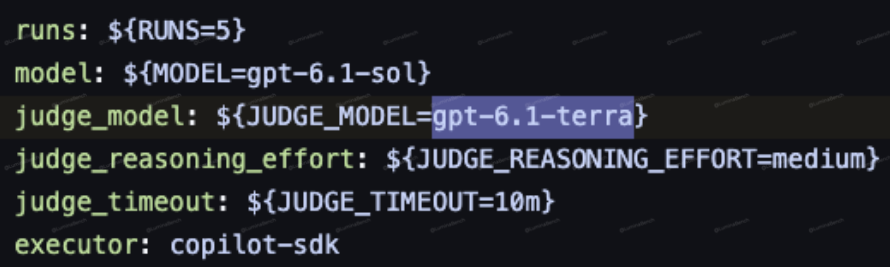 LuminaBench's tweet photo. GPT-6.1 Terra is in a Microsoft PR

Microsoft updated 18 evaluation configs from GPT-5.6 Terra to GPT-6.1 Terra

Wouldn't be surprised if we get this soon https://t.co/T3GaPrfQ3R