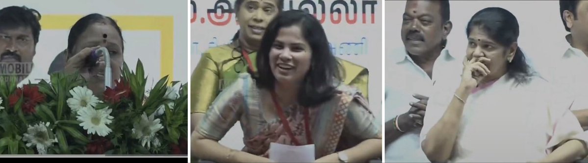 V_SathyaBama's tweet photo. கடும் கண்டனம்! திமுக மௌனம் கலைக்க வேண்டும்!

மாண்புமிகு தமிழ்நாடு முதலமைச்சர் @CMOTamilnadu அவர்களை இழிவுபடுத்தும் வகையில் திமுக மகளிரணி நிர்வாகி, கவுன்சிலர் சுதா பேசியிருப்பது வன்மையாகக் கண்டிக்கத்தக்கது! இந்தத் தரக்குறைவான பேச்சுக்கு திமுக தலைமை இன்றுவரை பதில் சொல்லாதது ஏன்?

மேடையில் முதலமைச்சர் அவமதிக்கப்படும்போது, அதை எதிர்த்துக் குரல் கொடுக்காமல் சென்னை மேயர் பிரியா சிரித்துக் கொண்டிருப்பதையும், கனிமொழி எம்.பி. கண்டிக்காமல் அமைதி காப்பதையும் காணொலியில் காண முடிகிறது. இதுதான் திமுகவின் அரசியல் நாகரிகமா?

அரசியல் விமர்சனம் வேறு; தனிமனித அவமதிப்பு வேறு! ஜனநாயக முறையில் தேர்ந்தெடுக்கப்பட்ட முதலமைச்சரை இழிவுபடுத்தும் பேச்சை எந்தக் காரணத்தாலும் நியாயப்படுத்த முடியாது.

திமுக @arivalayam தலைமை, @KanimozhiDMK , @PriyarajanDMK ஆகியோர் தங்கள் நிலைப்பாட்டை உடனடியாகத் தெளிவுபடுத்த வேண்டும். சம்பந்தப்பட்டவர்கள் பகிரங்கமாக மன்னிப்புக் கேட்க வேண்டும்!

கருத்து வேறுபாடுகள் இருக்கலாம்; ஆனால் கண்ணியம் எல்லை மீறக் கூடாது!