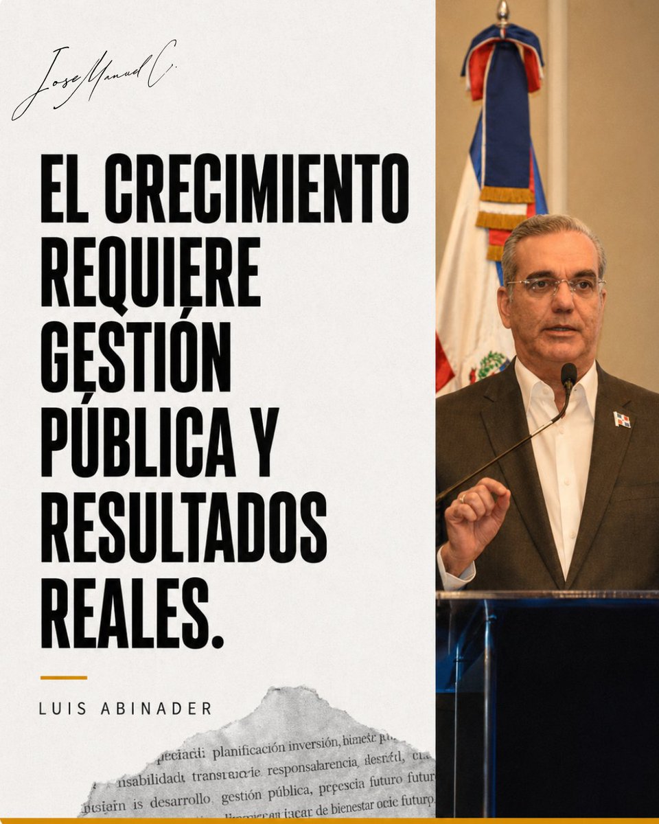 JoseManuelOpina's tweet photo. Siempre he pensado que el crecimiento económico de un país no debería medirse únicamente en cifras. 🇩🇴

La gestión de Luis Abinader ha puesto el foco en la inversión, el turismo, las zonas francas y la infraestructura, sectores fundamentales para el desarrollo de República Dominicana.

Pero lo que realmente importa es que ese crecimiento llegue a la gente: más empleos, mejores servicios y oportunidades también fuera de los grandes centros económicos.

Ahí es donde la estabilidad y una buena gestión pública pueden marcar la diferencia. 📊

#LuisAbinader #RepublicaDominicana #EconomiaRD #DesarrolloRD