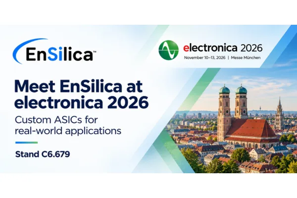 MWJeditor's tweet photo. EnSilica will showcase its custom silicon design and supply capabilities at electronica 2026, taking place in Munich from 10 to 13 November. 
https://t.co/aB9Xu90tGp https://t.co/N6ix5Fc6l5