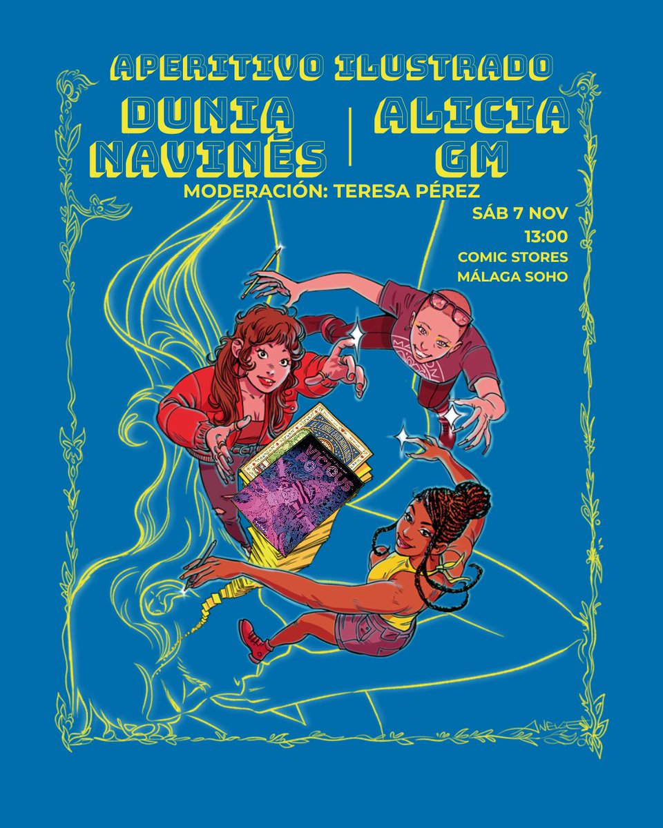comicstores's tweet photo. 🎨 ¡Gráficas! vuelve a Comic Stores Málaga Soho el 7 de noviembre.

✍️ 12:00: Rosa Codina pintará nuestro escaparate en directo.

🍷 13:00: charla y aperitivo con Dunia Navinés y Alicia GM, moderadas por Terelo Chan.

💜 ¡GRATIS hasta completar aforo!

👉 https://t.co/7lIeJwQfnI https://t.co/wabAnQcYaw