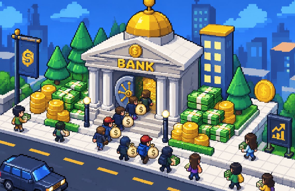 Misterhomar's tweet photo. Opening a bank on Vault Street 🏦 @VaultStreet_rh 

and i'm hearing that wealthy people will make us rich AGAIN ! https://t.co/UqU6VpR8vO