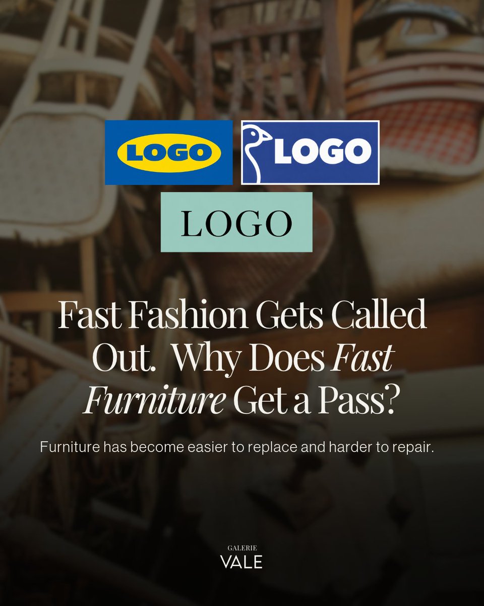 valecasacom's tweet photo. Fast fashion has spent years under scrutiny, but fast furniture somehow gets a pass? 🤔

The model is pretty similar: low upfront cost, short replacement cycles, mixed materials, and products that are often easier to replace than repair. https://t.co/ixRQ9VoSp5