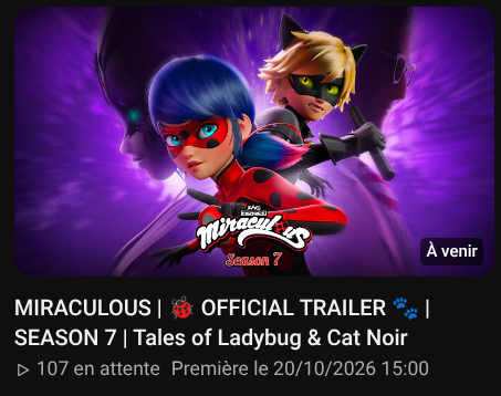 lisamisssh's tweet photo. TOMORROW: OFFICIAL TRAILER FOR SEASON 7 OF MIRACULOUS❤️🖤 https://t.co/rxL4qo6ZFv