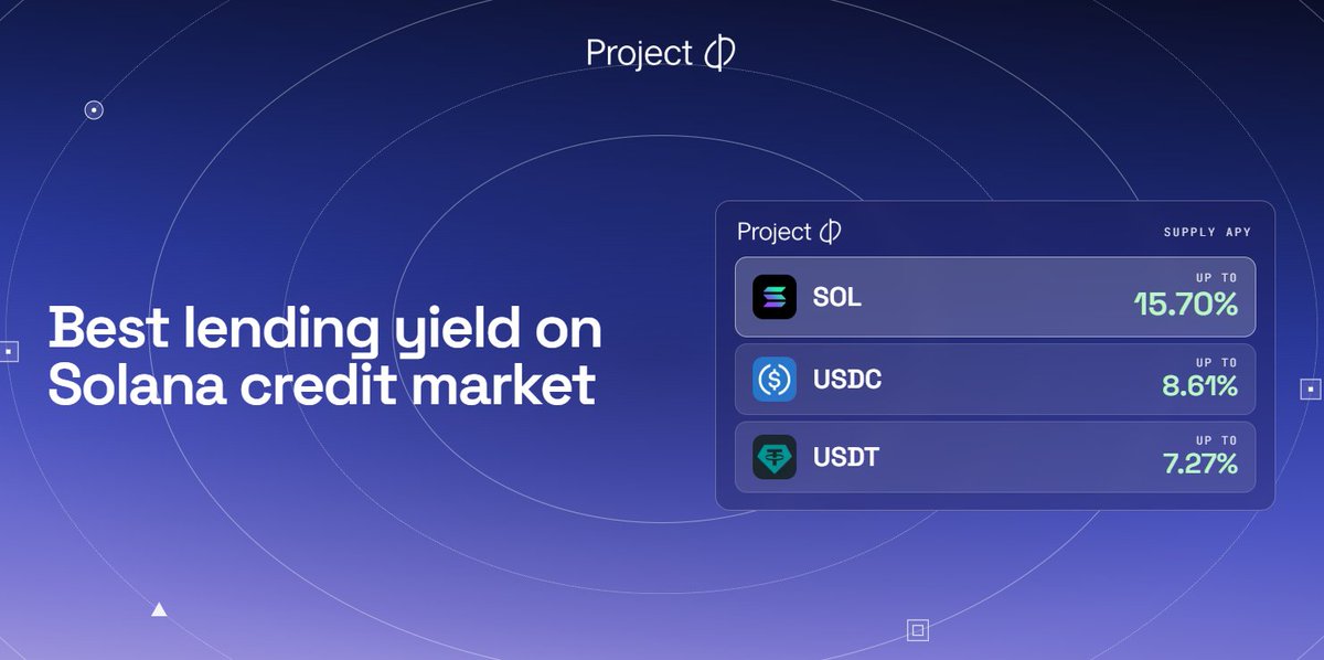 project0's tweet photo. USDC lending yields on P0 have stayed high for over a week. ✨

+ SOL lending is now earning double-digit APY https://t.co/T2jJczuKpB
