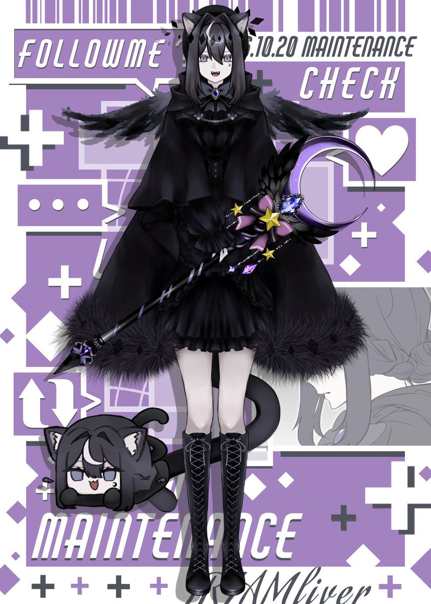 Lavi_na_s2's tweet photo. #IRIAMメンテ中のフォロー祭り 
#立ち絵公開チャレンジ 

🐱伸び代しかない新人ライバー❣️

🖤セルフ受肉
🩶新衣装公開前
🖤朝〜昼枠
🩶ゲラ
🖤不運🆕
🩶ボカロ好き

ゆっくり巡回🐌
IRIAM ▷▶ https://t.co/01lgaou4HH https://t.co/ApNbk7ESWg
