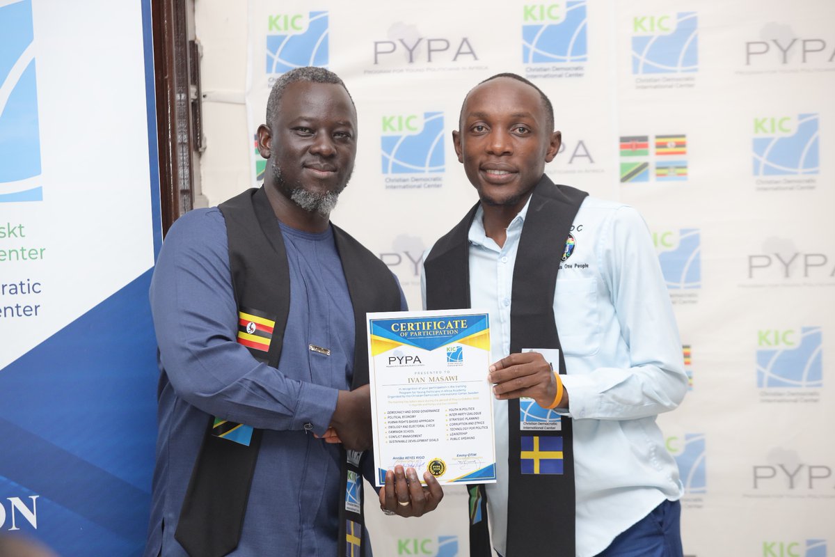 EngMasawiivanug's tweet photo. I want to thank Program for young politicians Africa  and @Kicsweden upon Graduating as one of the beneficiaries of the Pypa program. 
Special appreciation @FDCOfficial1 for nominating me.

Time for Uganda and Africa to raise the bar of politics and leadership https://t.co/hlkSDbRyUJ