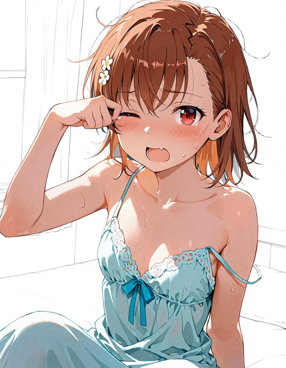 futaba_ani's tweet photo. 御坂美琴(Mikoto Misaka) - とある科学の超電磁砲(A Certain Scientific Railgun)
#御坂美琴 #超電磁砲 #AIイラスト #AIart 

「ふぁ〜おはよ」 https://t.co/XyL3BowzDP