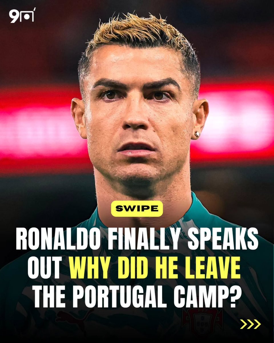 lermapaolawbj's tweet photo. Cristiano Ronaldo has left Portugal’s national team camp. The football world awaits the full story as he says he will reveal the reasons behind his departure ��in due time. ” A surprising moment for Portugal. https://t.co/IzgBmiP7V5
