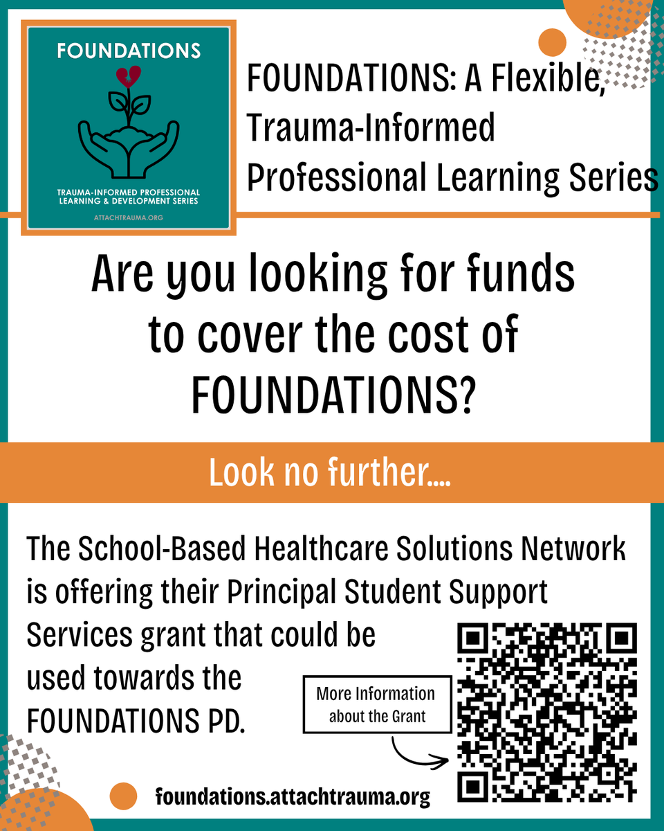 attachtrauma's tweet photo. 📣 A Funding Opportunity for Schools

Learn more and apply:
https://t.co/NVe4lBwF8v

Learn more about FOUNDATIONS:
https://t.co/Qqns4GHgXy

#SchoolFunding #ProfessionalDevelopment #TraumaInformedSchools #StudentMentalHealth #EducatorSupport #FOUNDATIONSPD #attachmenttraumanetwork https://t.co/B10xVRmb4g
