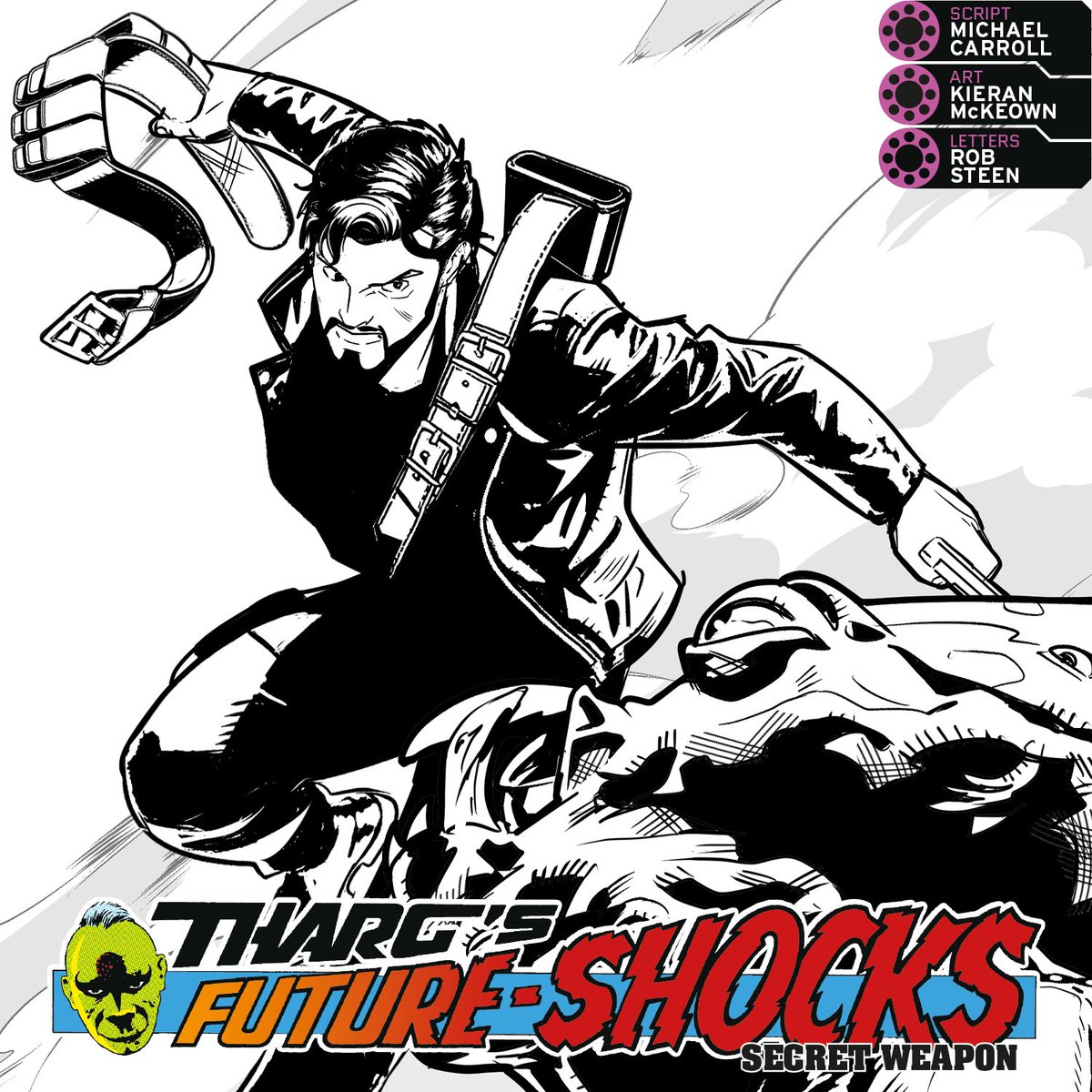 2000AD's tweet photo. The 2000 AD Annual 2027 hits shelves on the 25th November - featuring FUTURE SHOCKS: SECRET WEAPON, by:

📝 Script: Mike Carroll
✏️ Art: Kieran McKeown
💬 Letters: Rob Steen

Pre-Order Today! https://t.co/60VlH1MhnU https://t.co/Nq2qJuecg1