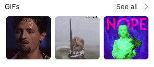 Topwoods_'s tweet photo. FYI, just got onto my work Teams account to send a birthday wish to a colleague and these are the three first suggestions that pop up.

And no, I haven't used any of these on Teams ever. 

@slingoorio @ifillwicks https://t.co/cWSq7fRKW5