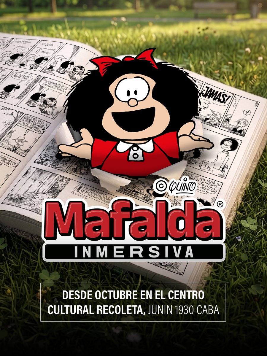 TicketekAr's tweet photo. 🖍️ ¡Mafalda te espera para vivir una experiencia inmersiva única! Sumergite en el universo de la icónica creación de Quino.

📍 Centro Cultural Recoleta
🎟️ https://t.co/UQKDufbGdl https://t.co/btZ8uPHuIM