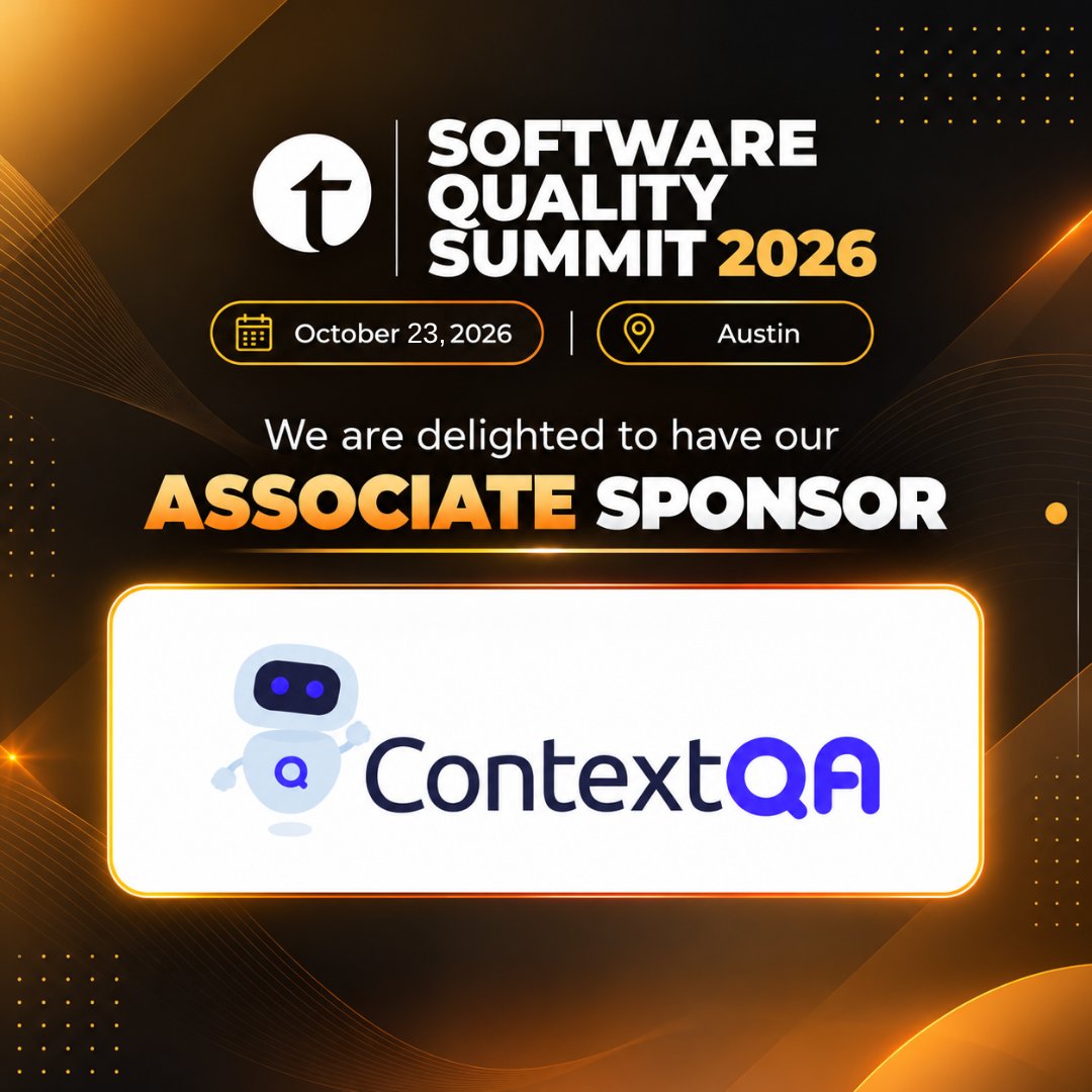 testingmindcon's tweet photo. Proud to welcome Context QA as an Associate Sponsor of the Software Quality Summit Austin | 23 Oct 2026!

Join industry professionals to explore AI, software testing, and the future of quality engineering.

Learn more: https://t.co/4E2OWKGRkz

#Testingmind #SoftwareQualitySummit https://t.co/7xd6KK9TnX