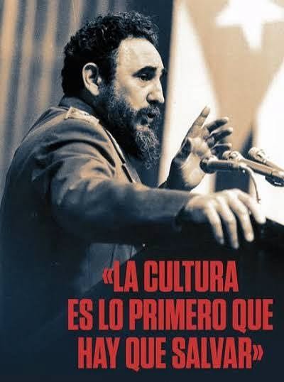 DrRobertoMOjeda's tweet photo. En vísperas del día de la cultura cubana, recordamos la frase «La cultura es lo primero que hay que salvar» que no fue una consigna retórica, sino una definición estratégica que el Comandante en Jefe Fidel Castro Ruz,  pronunció en el V Congreso de la UNEAC. #CubaEstáFirme https://t.co/A2nkoYjaVU