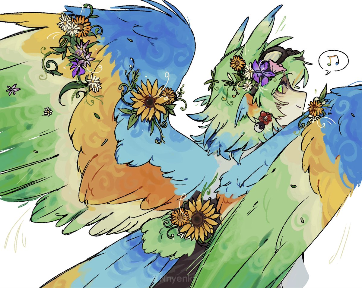 Nnyenko's tweet photo. Blossom
(design from chaffich)
（this is a gift! DO NOT use）
#Parrotx2fanart https://t.co/shUNKZlTzm