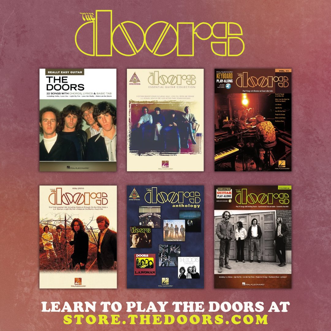 TheDoors's tweet photo. The Doors songbooks are back in stock! 🎶

Bring the music home and learn to play your favorite Doors classics with The Anthology Songbook, The Essential Guitar Collection, The Deluxe Guitar Play-Along, The Easy Piano Songbook, The Keyboard Play-Along, and The Really Easy Guitar Songbook.

Shop now and start playing: https://t.co/WqYGo42o2t