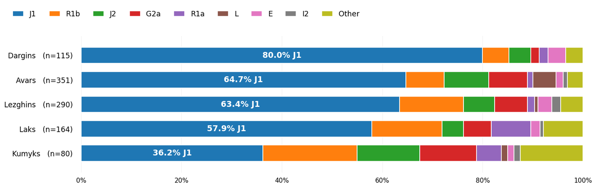 kvali_app's tweet photo. Y-DNA of Major Dagestani Ethnic Groups https://t.co/sJfM7QDohk