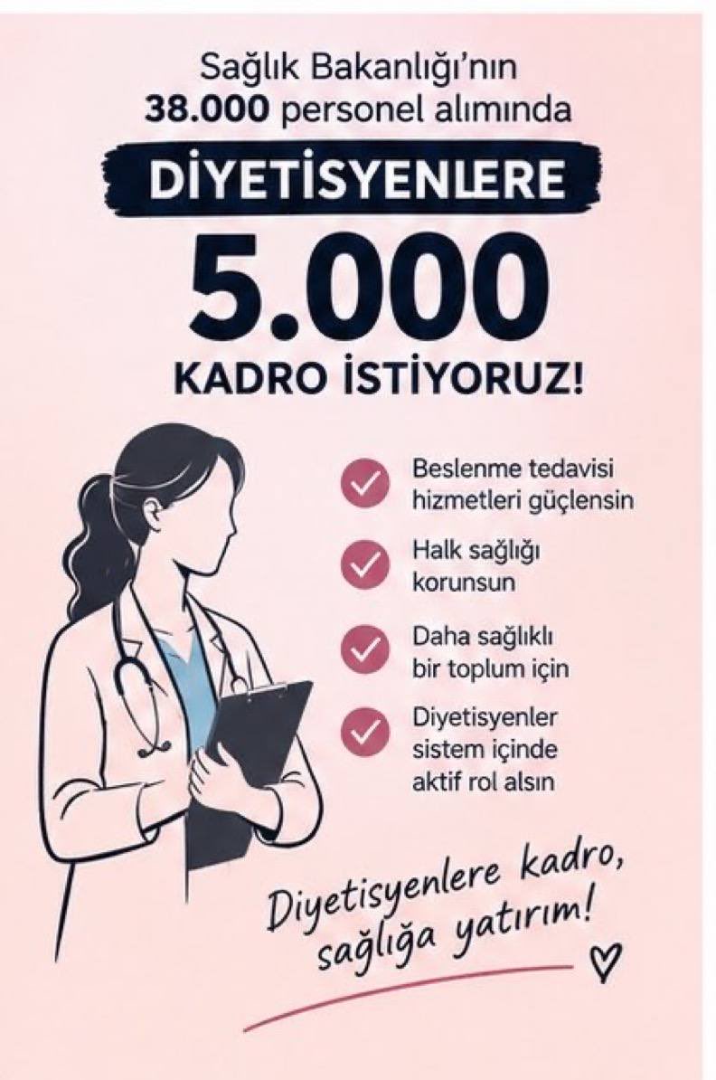 2025dyt's tweet photo. @saglikbakanligi Hipotansiyonda doğru beslenme ilacı destekler. Sadece 190 atama ihtiyaca yetmiyor. Yüksek puanlı uzmanlar olarak kalıcı kadro rica ederiz. #38binde5000DiyetisyenAtaması @drmemisoglu @vedatbilgn @profdrorhanates @drummugulsen https://t.co/O0exI4wv3p