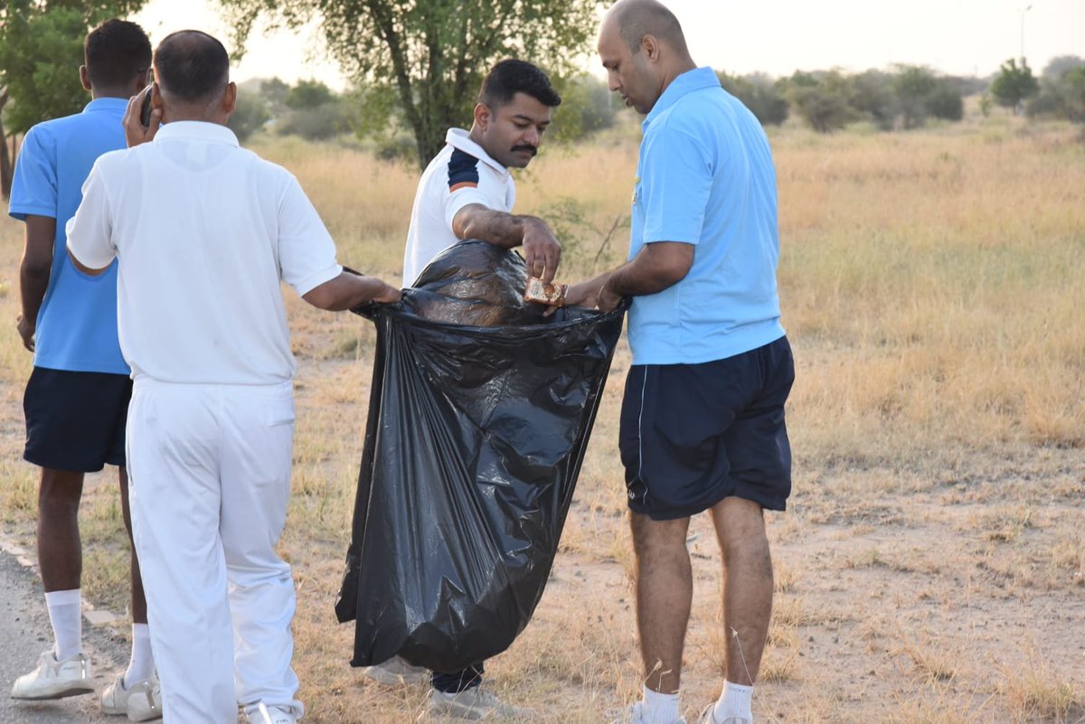 SWAC_IAF's tweet photo. 🌱 Clean Surroundings, Collective Responsibility!

As part of #SHS2026 and #SpecialCampaign6.0, Air Force Station Phalodi conducted a cleanliness drive, reaffirming its commitment to a clean, hygienic and healthy environment.

Through collective efforts and active participation, Station personnel continue to strengthen the spirit of cleanliness, environmental awareness
and sustainable living.

#IndianAirForce #SHS2026 #SwachhBharat
#SwachhataHiSeva2026

@SwachhBharatGov
@MoHUA_India
@MoJSDDWS
@DefenceMinIndia
@SpokespersonMoD
@HQ_IDS_India 
@IAF_MCC
