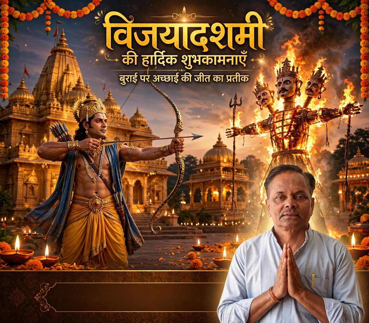 pramodj90988756's tweet photo. विजयादशमी के पावन पर्व पर मंगल शुभकामनाएं और बधाई 
વિજયાદશમીના શુભ અવસર પર શુભેચ્છાઓ અને અભિનંદન. 
Best wishes and congratulations on the auspicious occasion of Vijayadashami. https://t.co/jpsSg1Gdbh