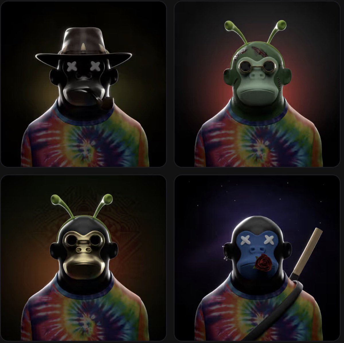 Ryoshi_versX's tweet photo. EAPES, without a doubt is my favorite OG NFT project that started out on @MultiversX and has been successful on @solana also.  One of my favorite underrated trait is the Hippie T-shirt, which totally flows with our “Vibe with the tribe” theme. 🤙

Check out our complete @EAPESCLUB ecosystem which also supports decentralization by running our own validator nodes @eapesvalidator