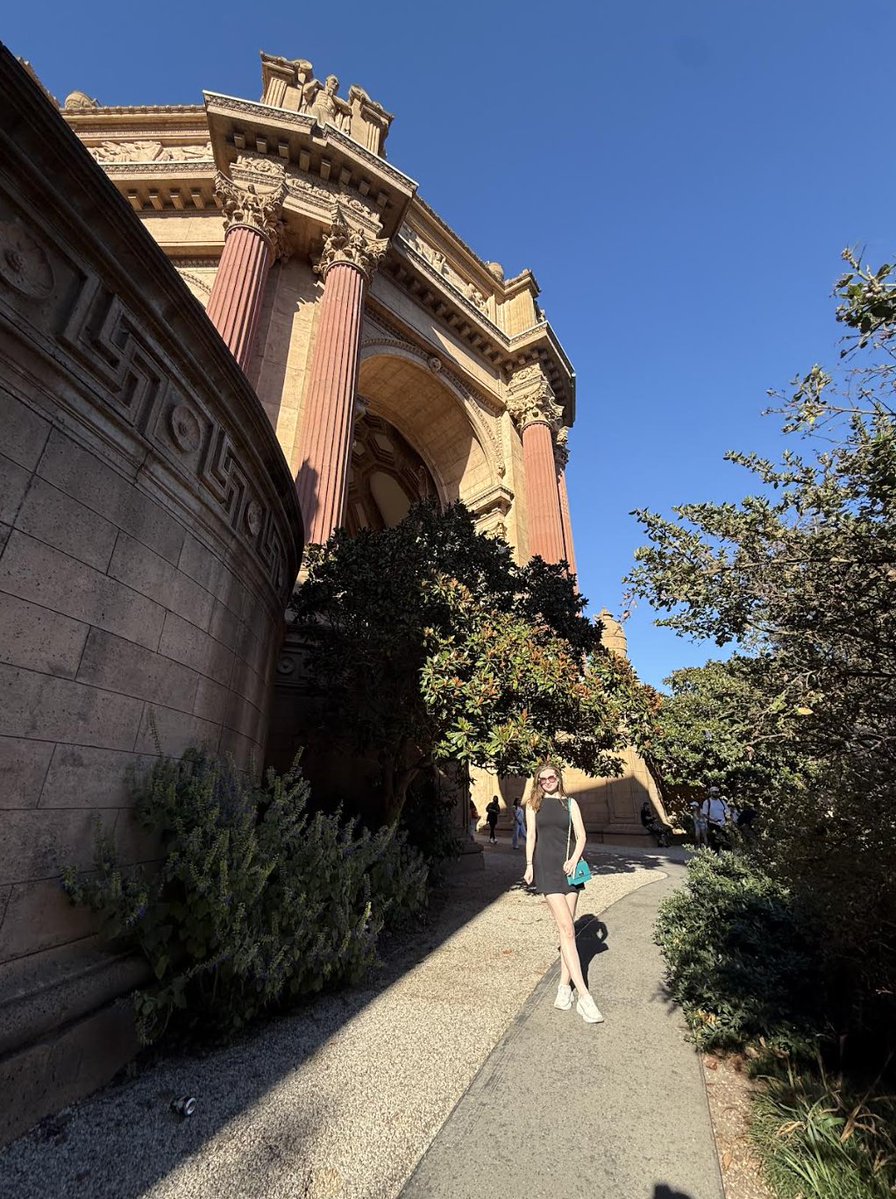 WorksInProgMag's tweet photo. Our art director @AtalantaArdenM and our editor @RuxandraTeslo paired up to visit the Palace of Fine Arts in San Francisco, on an exceedingly fine Saturday afternoon. 

In the soft October light, the building looked exquisitely beautiful, and it brought to mind lessons from some of our favorite Works in Progress pieces on architecture. Its story is also relevant to some debates happening now in San Francisco around whether today's rich are funding enough beautiful buildings that delight the human eye. 

Concrete and modern materials can give rise to beautiful buildings, as our editor @SCP_Hughes highlighted in his piece "The Beauty of Concrete"! 

A common misconception is that modern buildings are ugly because of the intrinsic features of the materials they are built from. But the Palace of Fine Arts is entirely made of concrete and steel, perfectly illustrating that is not the case. 

The key is that the concrete and steel building (funded by a rich philantropist and made in the 60s), was following entirely the design of an earlier replica of this building, from the beginning of the 20th century.

Bernard Maybeck first designed the palace for the 1915 Panama-Pacific International Exposition. Like most of the fair’s buildings, it was meant to be temporary, so the materials it was made of were not meant for long term endurance. It was made of a wood frame covered in “staff,” a mix of plaster and burlap fiber that was shaped to look like stone. But those materials crumbled over the following decades. 

In the 1960s, funded largely by philanthropist Walter Johnson, it was torn down and rebuilt in concrete and steel, following Maybeck’s design almost exactly, with ornament cast from the original.

The lesson is that materials or "modernity" itself were never the problem. We could have kept building beautiful things after the 1960s, but we chose not to, as we fell under the thrall of minimalist designs lacking ornament (among many other bad aesthetic choices.)
Armed with this knowledge, the philantropists of today can make a conscious choice to fund that which delights the human eye and soul. Aesthetic decline is a choice!