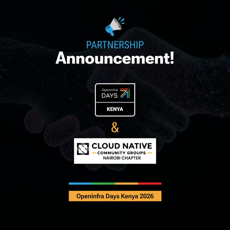 Openinfrake_UG's tweet photo. Partnership announcement!

Cloud Native Nairobi is joining us as a community partner for OpenInfra Days Kenya 2026.

The infrastructure that runs Africa's digital services and the cloud native tools teams build on top of it belong in the same conversation. 

The people working on both will be in the same room in Nairobi.

OpenInfra Days Kenya 2026 is happening on 6-7 November at Node NBO, Gigiri, Nairobi, under the theme Building Africa's Digital Sovereignty with Open Infrastructure.

Get your ticket:
https://t.co/WQUDBSQt3n 

Want your community to partner with us? Reach out.

#OpenInfraDaysKenya #CloudNative
#CNCF #OpenSource #Community #Nairobi #Kenya