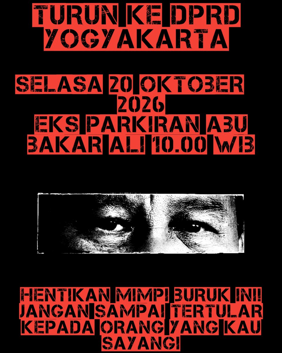 bourdyu's tweet photo. ‼️ PANGGILAN AKSI ‼️
Teman timun jogja, besok ada aksi long march dari eks parkiran abu bakar ali

Spread the news‼️
T. Aksi demo jogja yogyakarta demonstrasi https://t.co/htjDblAmXa
