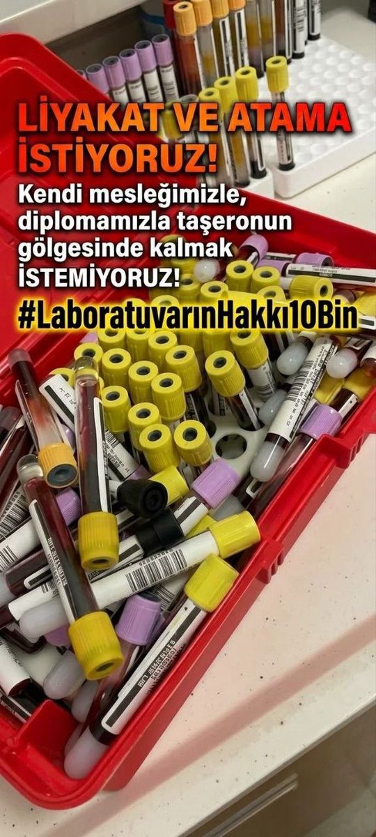 sevallab's tweet photo. Görev tanımımızda yer alan kan alma birimleri tıbbi laborantlara verilmelidir.

#LaboratuvarınHakkı10Bin https://t.co/MqHkIRCyYO