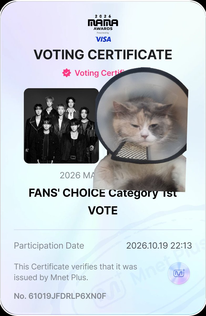 teaminnie's tweet photo. @siraissad 20 oct

Voting again for my #BTS to win the FAN'S CHOICE category presented by #2026MAMAVOTE https://t.co/iYWlLqlyY4