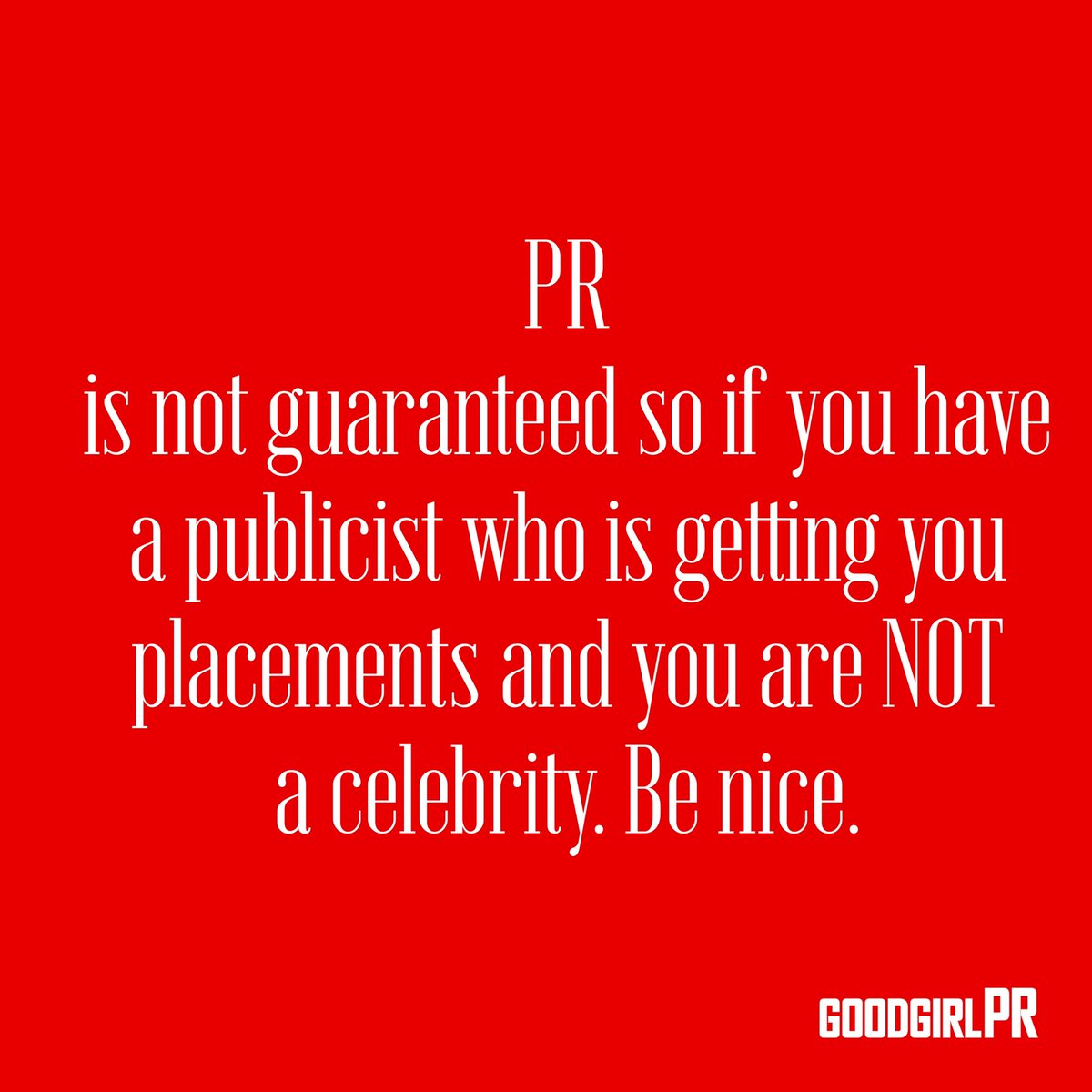 GoodGirlPR's tweet photo. Some people get it and others do not. Please attract clients that “get it.” #publicist https://t.co/kAV5xPJzvn