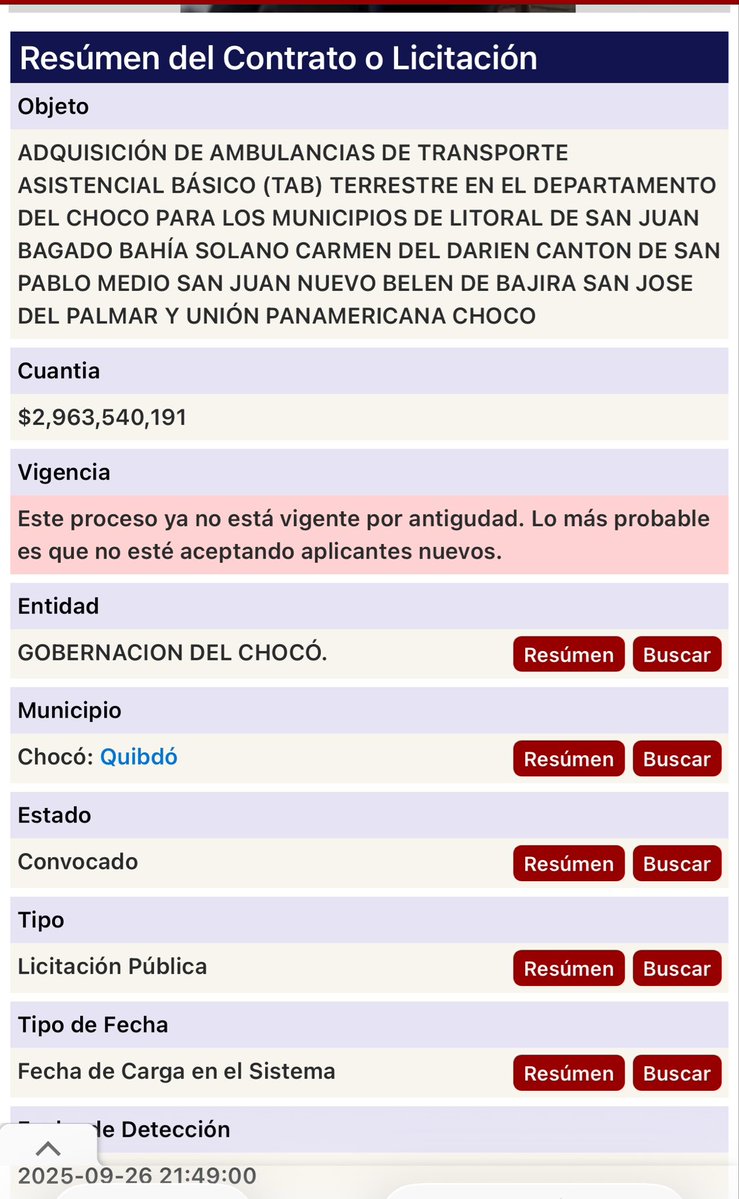 ColomboSweden's tweet photo. @ABDELAESPRIELLA Gracias al gobierno de @petrogustavo.

Una licitación realizada en septiembre del 2025.

👇🏽👇🏽 https://t.co/k4hOaKEToY