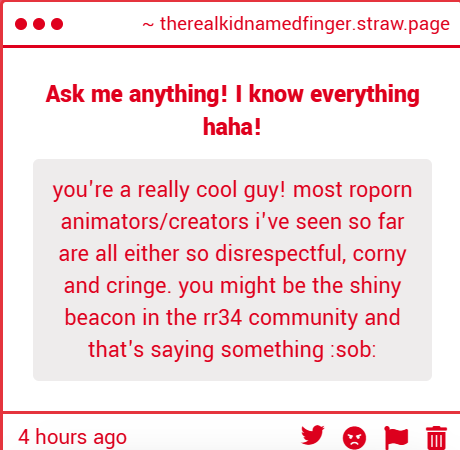 KidNamedFingery's tweet photo. Aw thanks!
I never thought someone out there will think of me like that❤️ https://t.co/NOyZ6GBqgF