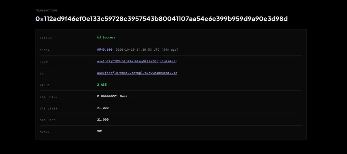 Tharindupht's tweet photo. 🎉 MYA 2X TESTNET ASE REWARDS SENT! 🚀

Hey Asentum Community! 👋 Thanks for supporting MY ASE ($MYA)!

✅ 5 ASE → 10 ASE sent
✅ 1 ASE → 2 ASE sent
Rewards delivered as promised! 💛 Let's grow MYA together and reach the bonding milestone! 🔥💎

@Asentum https://t.co/7rVzVmeAHa